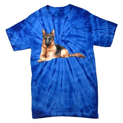 Ger Shepherd Watercolor For Dog Owners Gift Tie-Dye T-Shirt