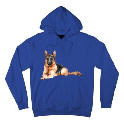 Ger Shepherd Watercolor For Dog Owners Gift Tall Hoodie