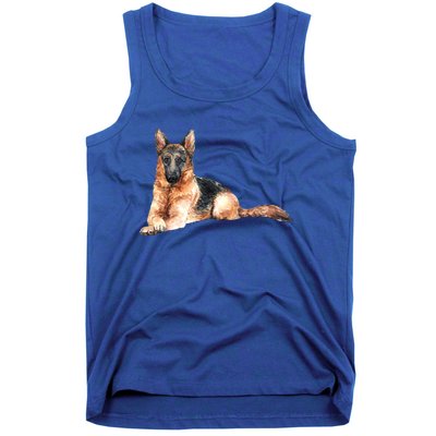 Ger Shepherd Watercolor For Dog Owners Gift Tank Top