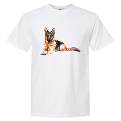 Ger Shepherd Watercolor For Dog Owners Gift Garment-Dyed Heavyweight T-Shirt