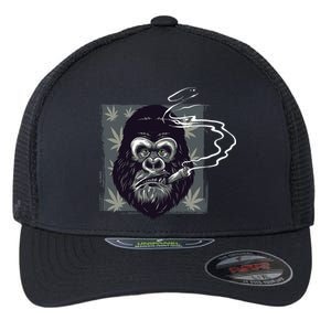 Gorilla Smoke Weed Flexfit Unipanel Trucker Cap