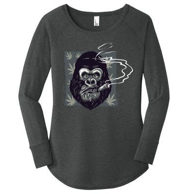 Gorilla Smoke Weed Women's Perfect Tri Tunic Long Sleeve Shirt