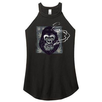 Gorilla Smoke Weed Women’s Perfect Tri Rocker Tank