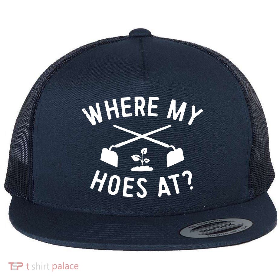 Gardening Shirts Women Men Garden Hoeing Ain't Easy Flatbill Hat