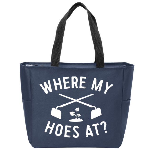 Gardening Shirts Women Men Garden Hoeing Ain't Easy Zip Tote Bag