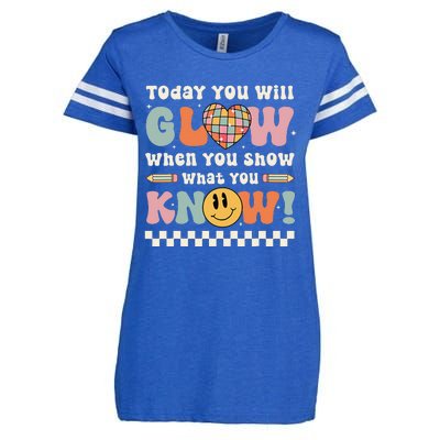 Groovy Show What You Know Testing Day For Teacher Enza Ladies Jersey Football T-Shirt