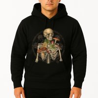 Goblincore Skeleton With Mushrooms Foraging Mycologist Fungi Hoodie