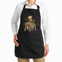 Goblincore Skeleton With Mushrooms Foraging Mycologist Fungi Apron