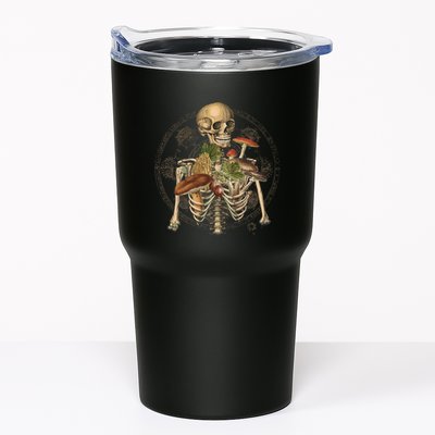 Goblincore Skeleton With Mushrooms Foraging Mycologist Fungi Tumbler