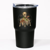 Goblincore Skeleton With Mushrooms Foraging Mycologist Fungi Tumbler