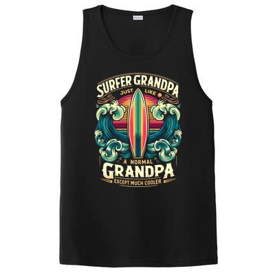 Grandpa Surfer Wave Surfboard Surfing Surf Surfers Meaningful Gift PosiCharge Competitor Tank