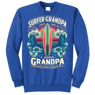 Grandpa Surfer Wave Surfboard Surfing Surf Surfers Meaningful Gift Sweatshirt