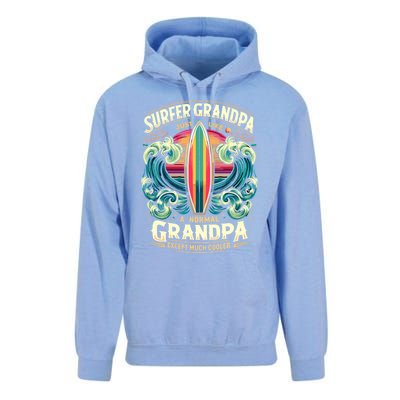 Grandpa Surfer Wave Surfboard Surfing Surf Surfers Meaningful Gift Unisex Surf Hoodie