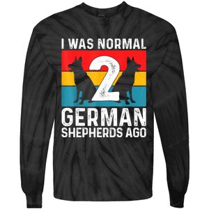 German Shepherd Women Dog Lover German Shepherd Puppy Tie-Dye Long Sleeve Shirt