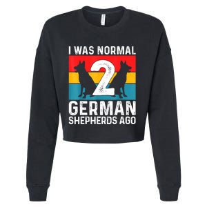 German Shepherd Women Dog Lover German Shepherd Puppy Cropped Pullover Crew