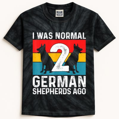 German Shepherd Women Dog Lover German Shepherd Puppy Kids Tie-Dye T-Shirt