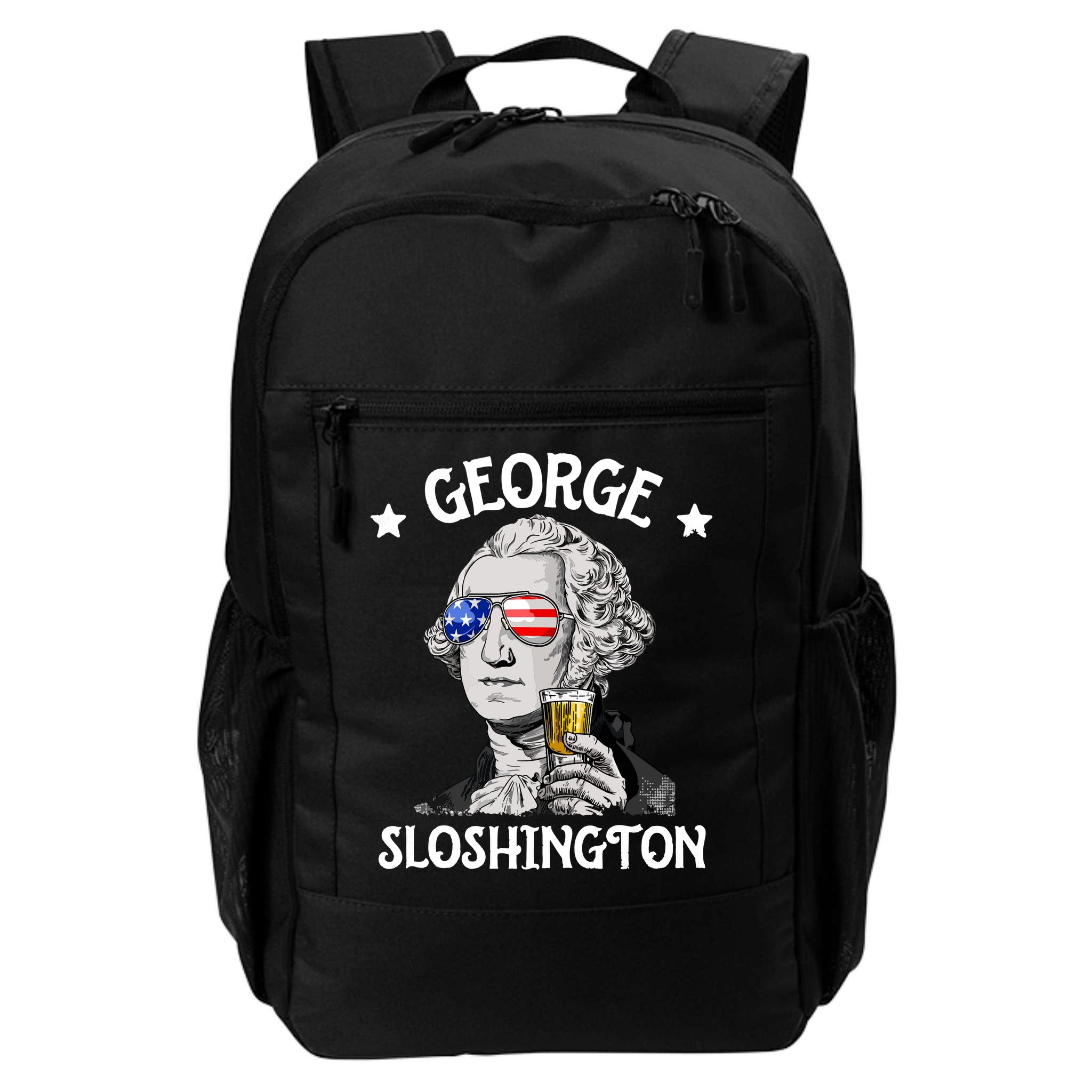 George Sloshington Washington 4th Of July USA Flag Backpack