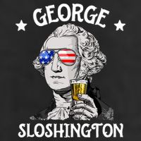 George Sloshington Washington 4th Of July USA Flag Adult Drive Performance Visor
