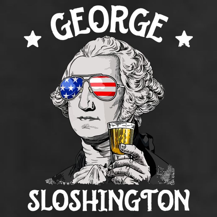 George Sloshington Washington 4th Of July USA Flag Adult Drive Performance Visor