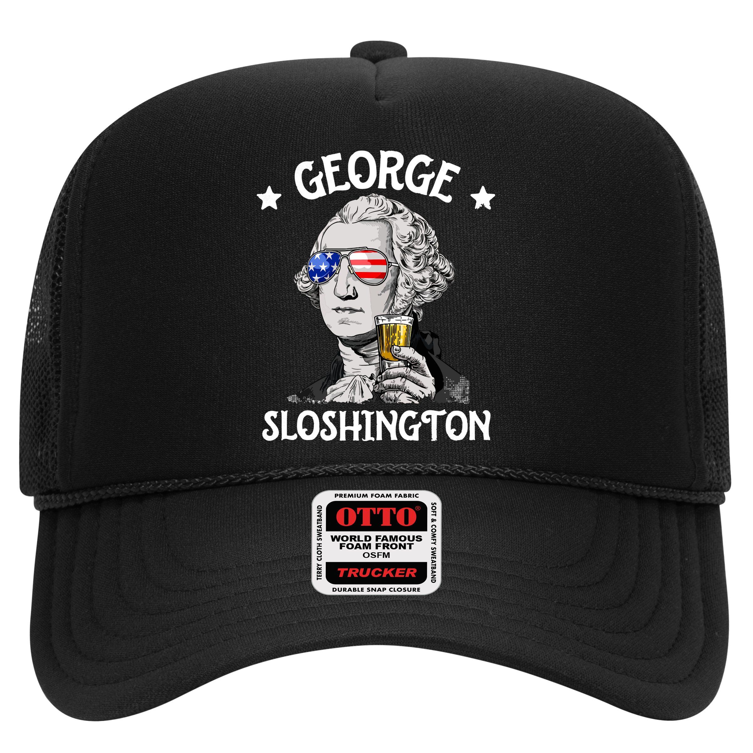 George Sloshington Washington 4th Of July USA Flag Hat