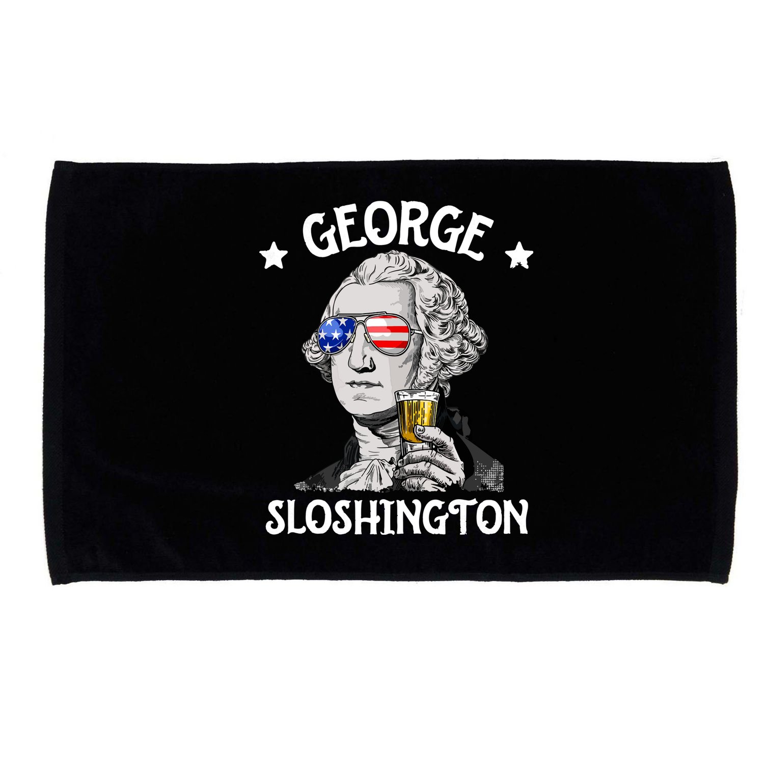 George Sloshington Washington 4th Of July USA Flag Microfiber Hand Towel