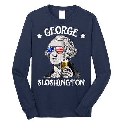 George Sloshington Washington 4th Of July USA Flag Long Sleeve Shirt