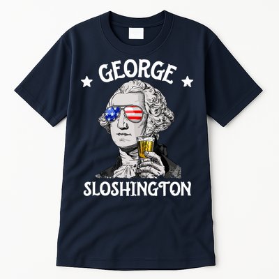 George Sloshington Washington 4th Of July USA Flag Tall T-Shirt