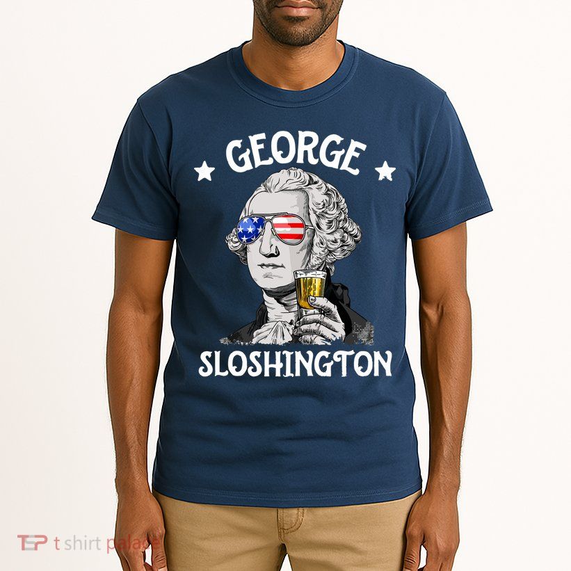 George Sloshington Washington 4th Of July USA Flag Tall T-Shirt