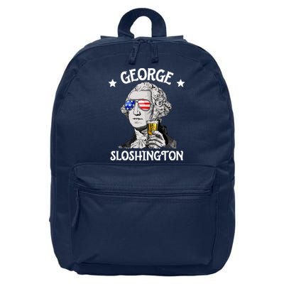 George Sloshington Washington 4th Of July USA Flag 16 in Basic Backpack