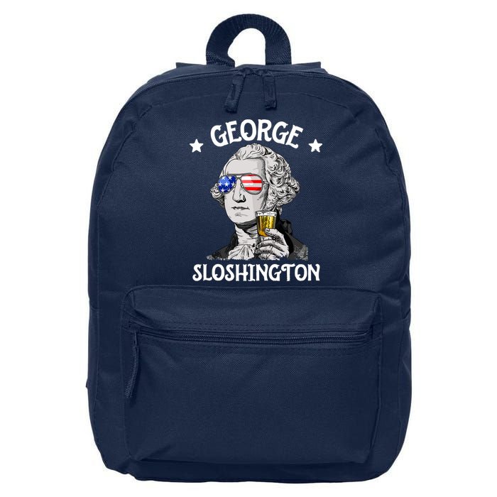 George Sloshington Washington 4th Of July USA Flag 16 in Basic Backpack