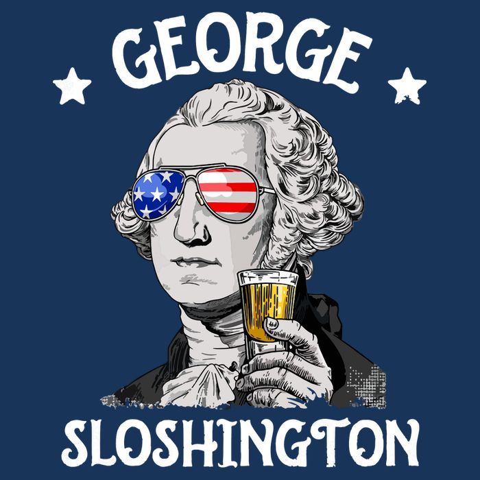 George Sloshington Washington 4th Of July USA Flag 16 in Basic Backpack