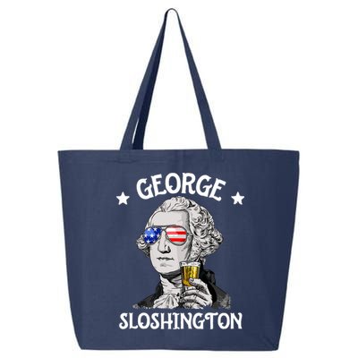 George Sloshington Washington 4th Of July USA Flag 25L Jumbo Tote