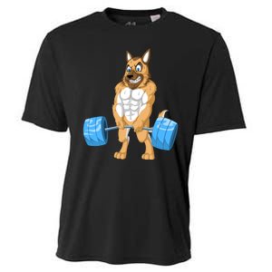 German Shepherd Weightlifting Cooling Performance Crew T-Shirt