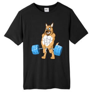 German Shepherd Weightlifting Tall Fusion ChromaSoft Performance T-Shirt