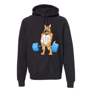 German Shepherd Weightlifting Premium Hoodie