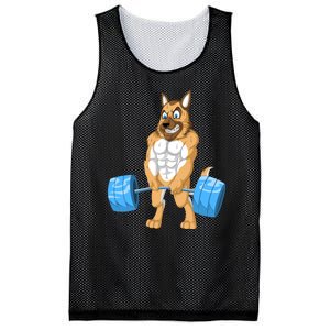 German Shepherd Weightlifting Mesh Reversible Basketball Jersey Tank