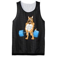 German Shepherd Weightlifting Mesh Reversible Basketball Jersey Tank