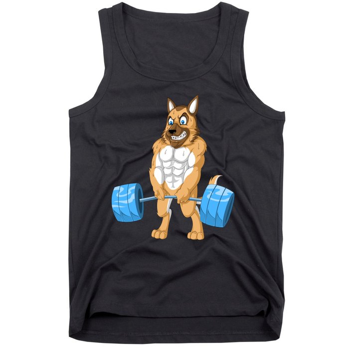 German Shepherd Weightlifting Tank Top