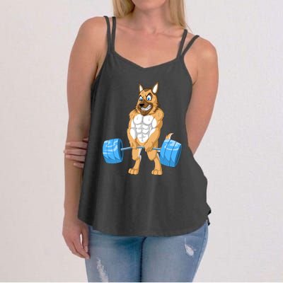 German Shepherd Weightlifting Women's Strappy Tank