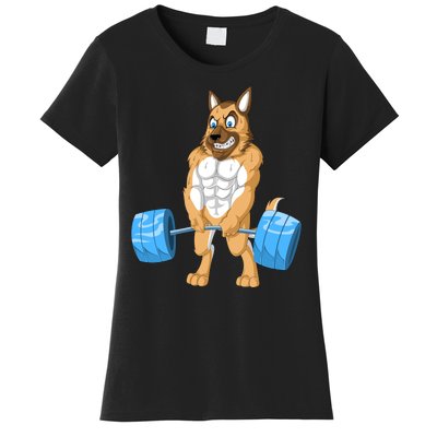 German Shepherd Weightlifting Women's T-Shirt