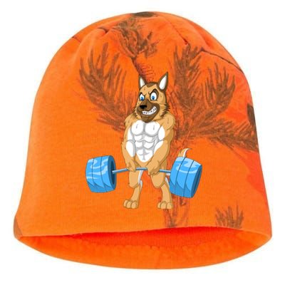 German Shepherd Weightlifting Kati - Camo Knit Beanie