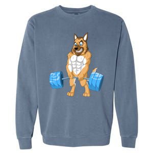 German Shepherd Weightlifting Garment-Dyed Sweatshirt