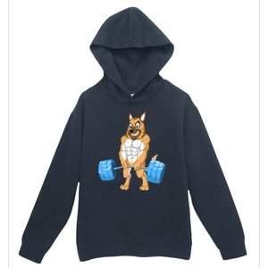 German Shepherd Weightlifting Urban Pullover Hoodie