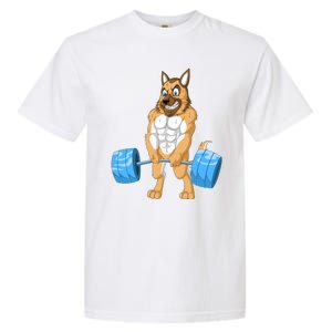 German Shepherd Weightlifting Garment-Dyed Heavyweight T-Shirt