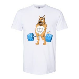 German Shepherd Weightlifting Softstyle CVC T-Shirt