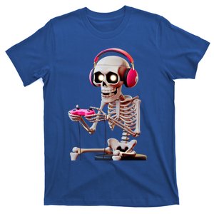 Gamer Skeleton With Headphones Halloween Gaming Gift T-Shirt