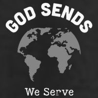 God Sends We Serve Christian Missionary Gifts Missions Trip 7 Panel Mesh Trucker Snapback Hat