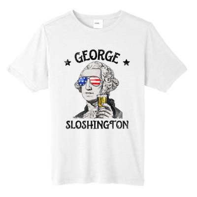 George Sloshington Washington 4th Of July  USA Flag Tall Fusion ChromaSoft Performance T-Shirt