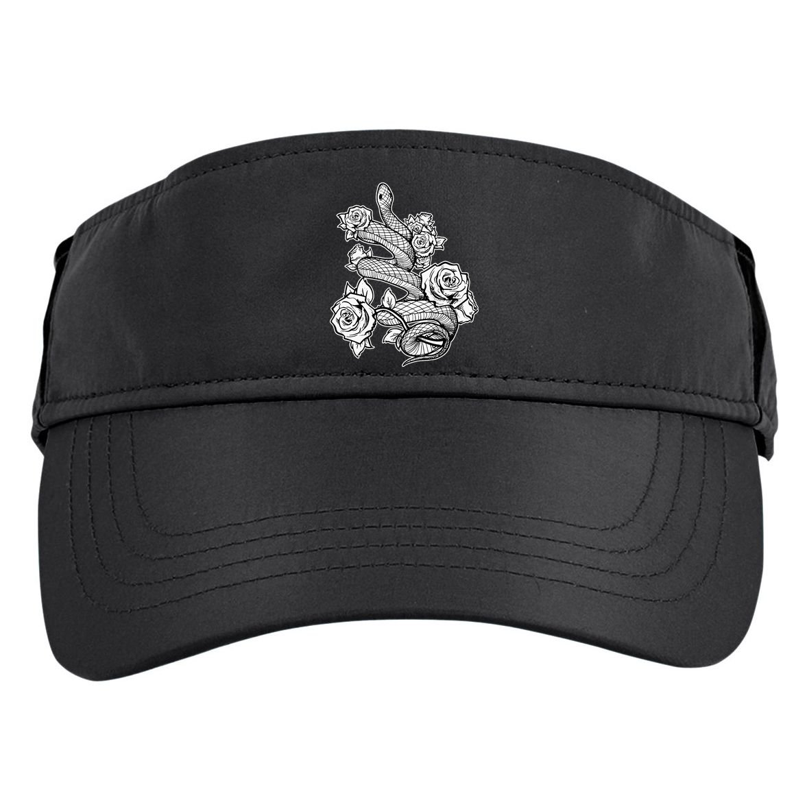 Gothic Snake With Roses Punk Gothic Adult Drive Performance Visor