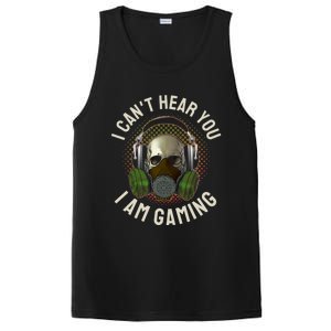 Gamer Skull With Headset Mask I Cant Hear You I Am Gaming Gift PosiCharge Competitor Tank